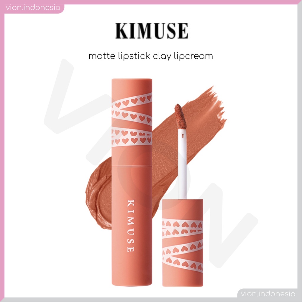 KIMUSE Lip Cream Matte Velvet Smooth 6 Color Waterproof Original KI002