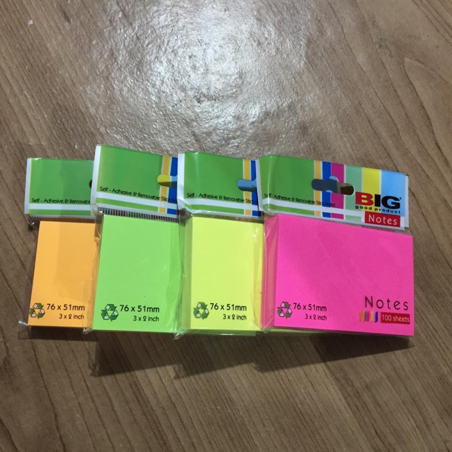 

sticky note merek big uk 76x51 (1 warna)