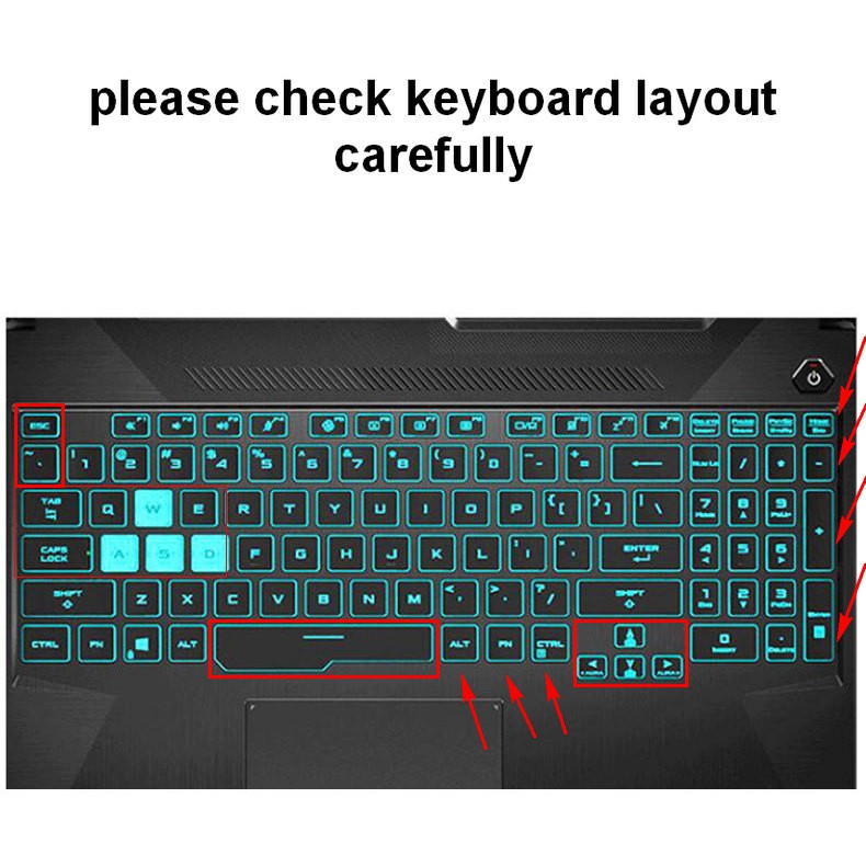 Keyboard Cover For Asus Tuf Gaming A15 A17 FA706 FA506 FA506iu FA506iv Fa506ii Fa706ii FA706iu Laptop 15.6&quot; 15.6 Inch Tuf Keyboard Protector Skin Asus Tuf Gaming Laptop Keyboard Cover