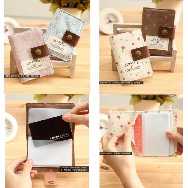 DKS059 Dompet Kartu Lifestyle Kanvas 24slot Card Import High Quality / Souvenir Pernikahan Ulang Tahun