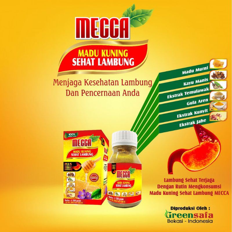 Jual Mecca Madu Kuning Sehat Lambung Madu Kuning Berkhasiat Mengobati Sakit Maag Tukak