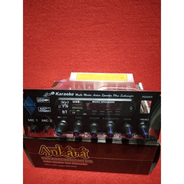 Kit Power Amplifier Speaker Aktif Stereo Karaoke Plus Bluetooth - MP3 Ankara