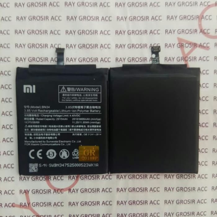 Baterai Original Xiaomi Redmi 5A , BN34 , BN-34 , BN 34