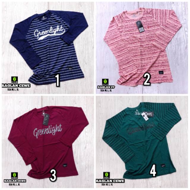  KAOS  RAGLAN GREENLIGHT  KAOS  CEWEK KAOS  DISTRO KAOS  WANITA 