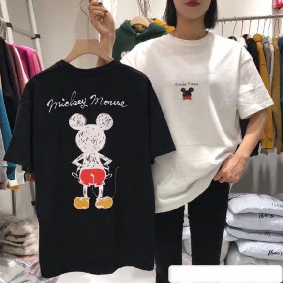 Oversize Tee Tshirt Model Longgar Utk Wanita Motif Mickey Mouse MC023