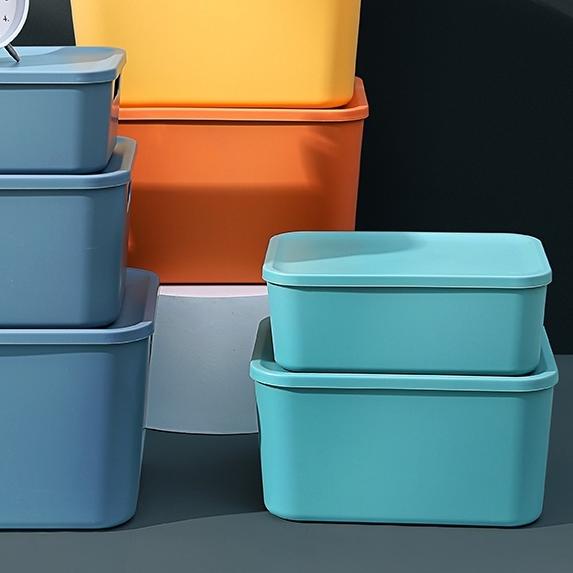 ❁ kkv-storage basket/storage box with cover/multiple sizes/Kotak Penyimpanan Bin Pantry Serbaguna Ko