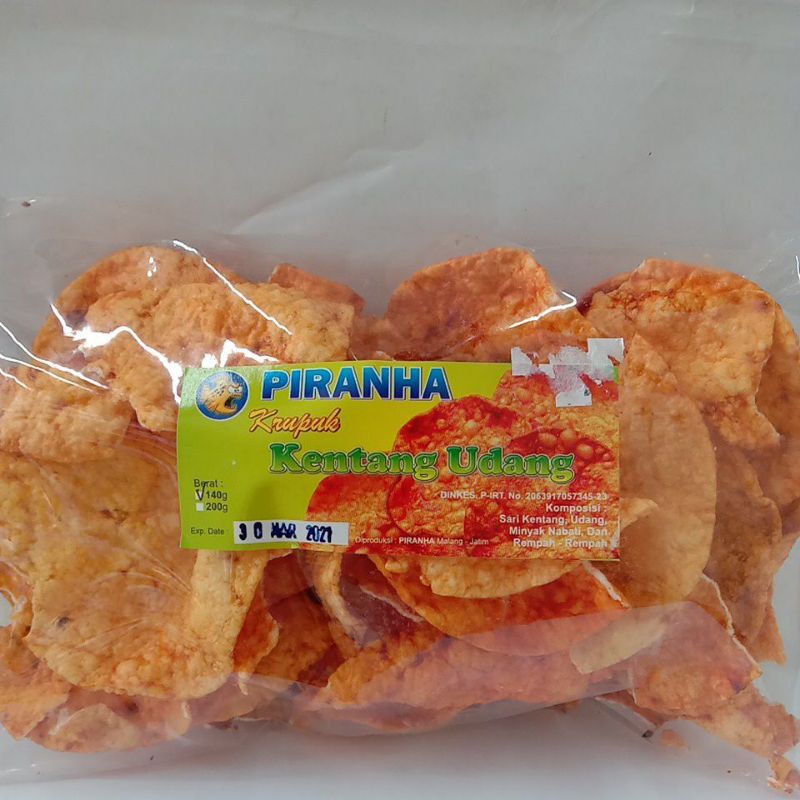 

PIRANHA KERUPUK KENTANG UDANG 140gr