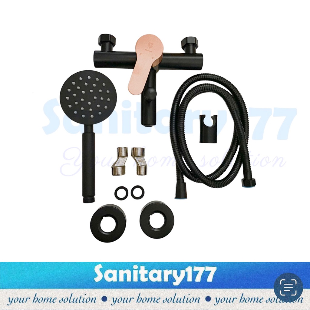 Kran Panas dingin Bathtub roseGold Black giovanni 4BG-keran mixer kombinasi antik elite stainless ROSE GOLD HITAM kran bakip kamar mandi bathroom faucet