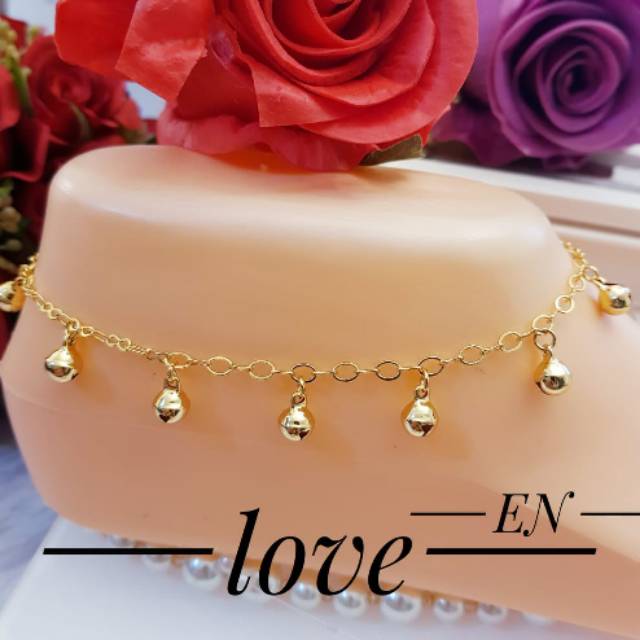 Xuping gelang kaki lapis emas 24k 1153b