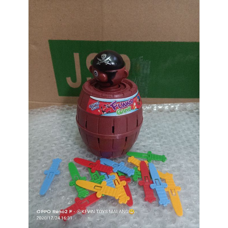 MU 07 / 5858A Lucky game jumping pirate funny game / mainan anak edukasi barrel pirate / mainan prank anak