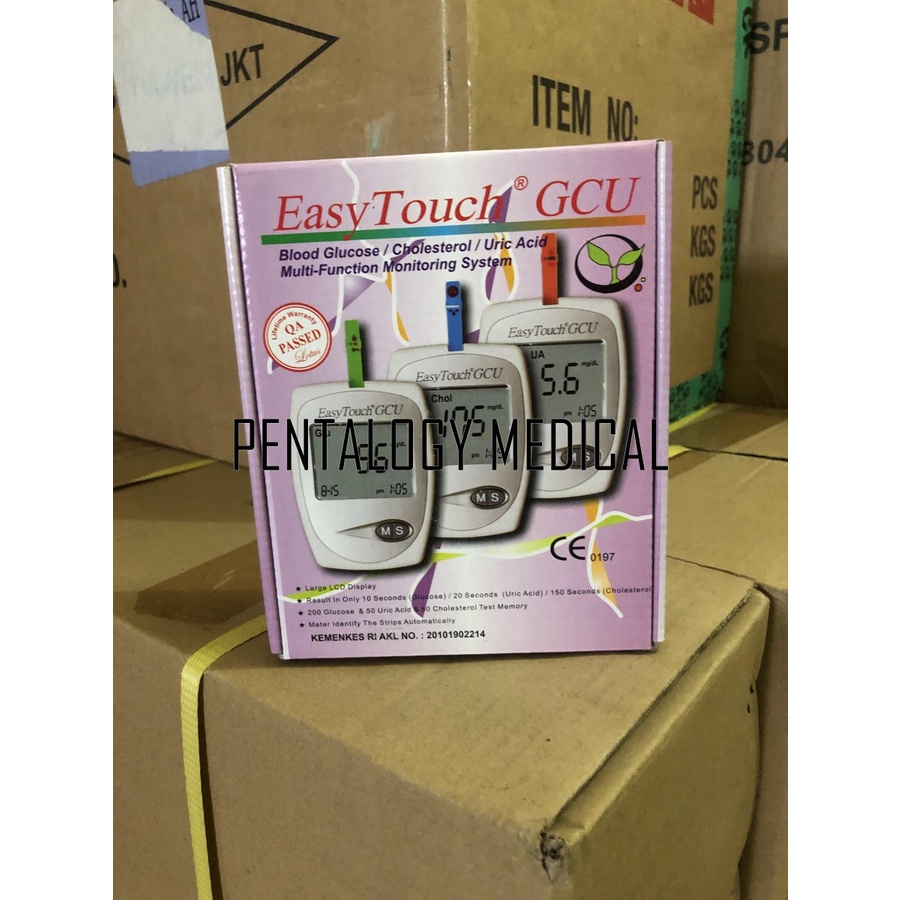 Easy Touch GCU 3in1 / Alat Cek Gula Darah, Kolesterol, Asam Urat