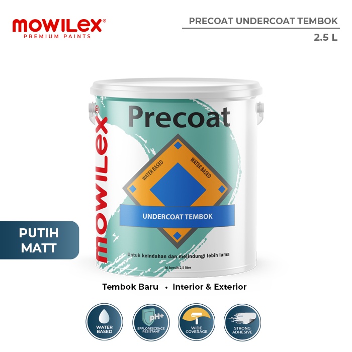 Mowilex Precoat Undercoat UCT Cat Dasar Tembok - 2.5 Ltr