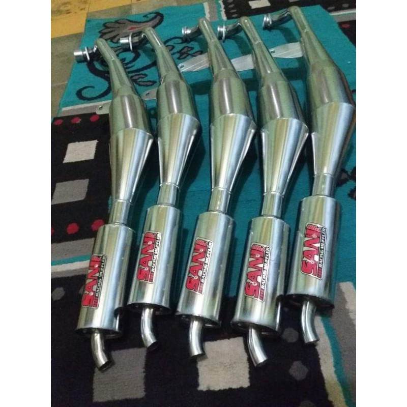 KNALPOT ALFA STANDAR RACING CROM MERK SANI PRO RACING