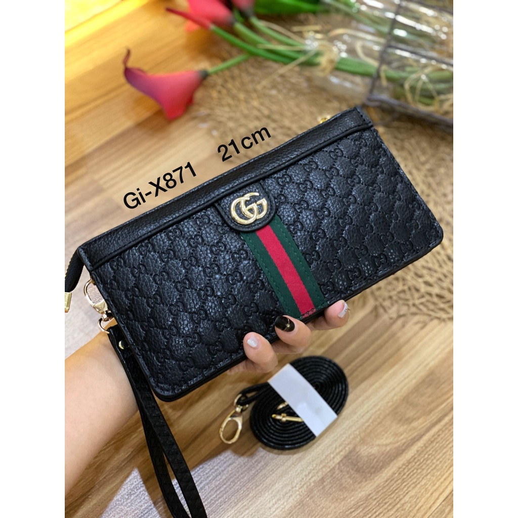 Dompet pouch 3ruang / dompet slempang import / clutch dan handbag slempang