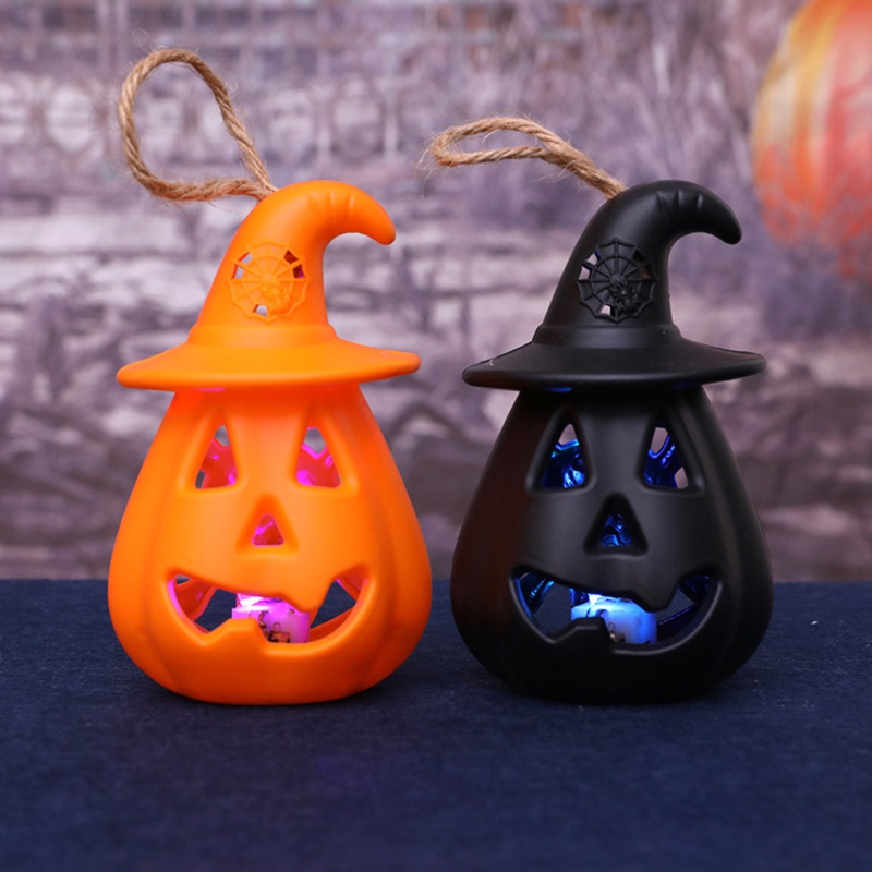 Zzz Lampu Lentera LED Portable Bentuk Labu Halloween Bahan Resin Untuk Dekorasi Indoor / Outdoor