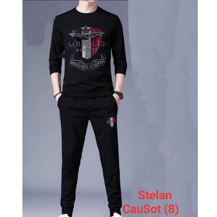 N_S Stelan 1paket Sweater Panjang+Celana Jogger Cau_Sot