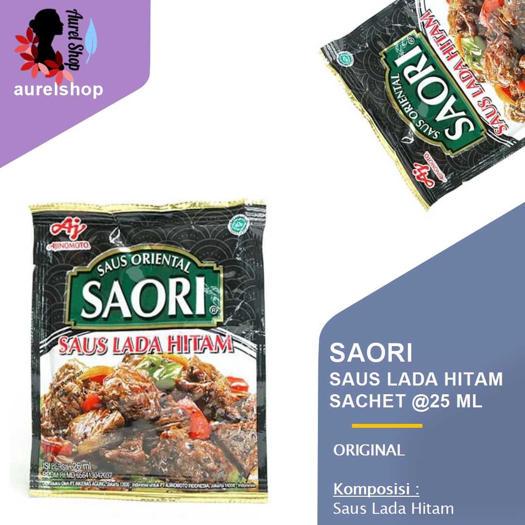 

SAORI Saus Lada Hitam kemasan Sachet @25ml