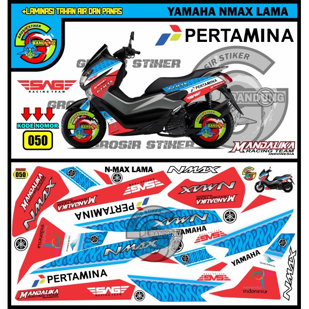 STRIPING VARIASI YAMAHA NMAX LAMA MANDALIKA