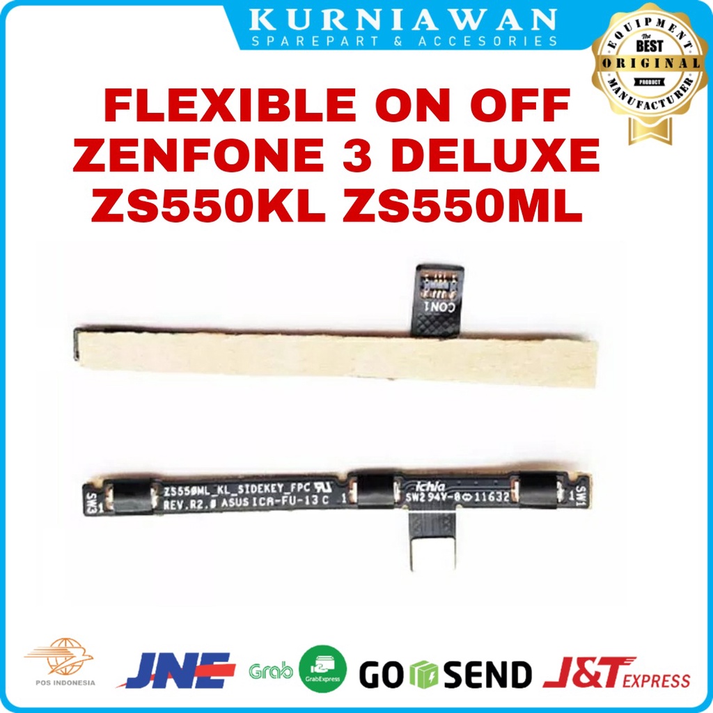 Flexible On Off Zenfone 3 Deluxe ZS570KL ZS550KL ZS550ML Z016D Tombol Volume Fleksibel Power