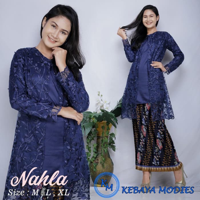 set kebaya tulle nahla ternew