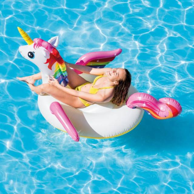 Intex 57561 - pelampung Intex - pelampung Unicorn - Pelampung Unicorn Ride On Floaties 57561 INTEX