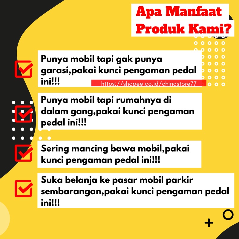 Kunci Pedal Pengunci Kopling Pengaman Mobil kunci Gembok Kopling mobil Pedal Kopling Anti Maling Kunci Ganda Mobil Pengaman