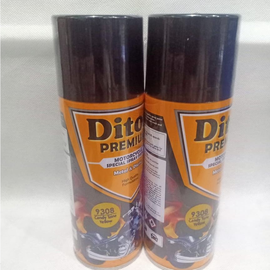 DITON Premium Pilok Pilox Cat Semprot - 9308 Candytone Yellow Candy Tone Kuning / Transparan (400cc)