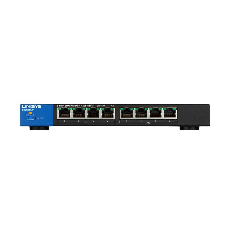 Linksys LGS308MP PoE+ Smart 8 Port Gigabit Network Switch 130W