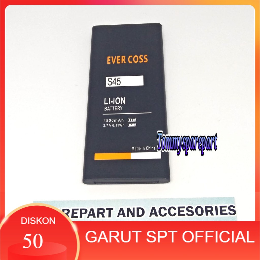 BATERAI EVERCOSS S45 DOUBLE POWER 4800 MAH TERBAIK