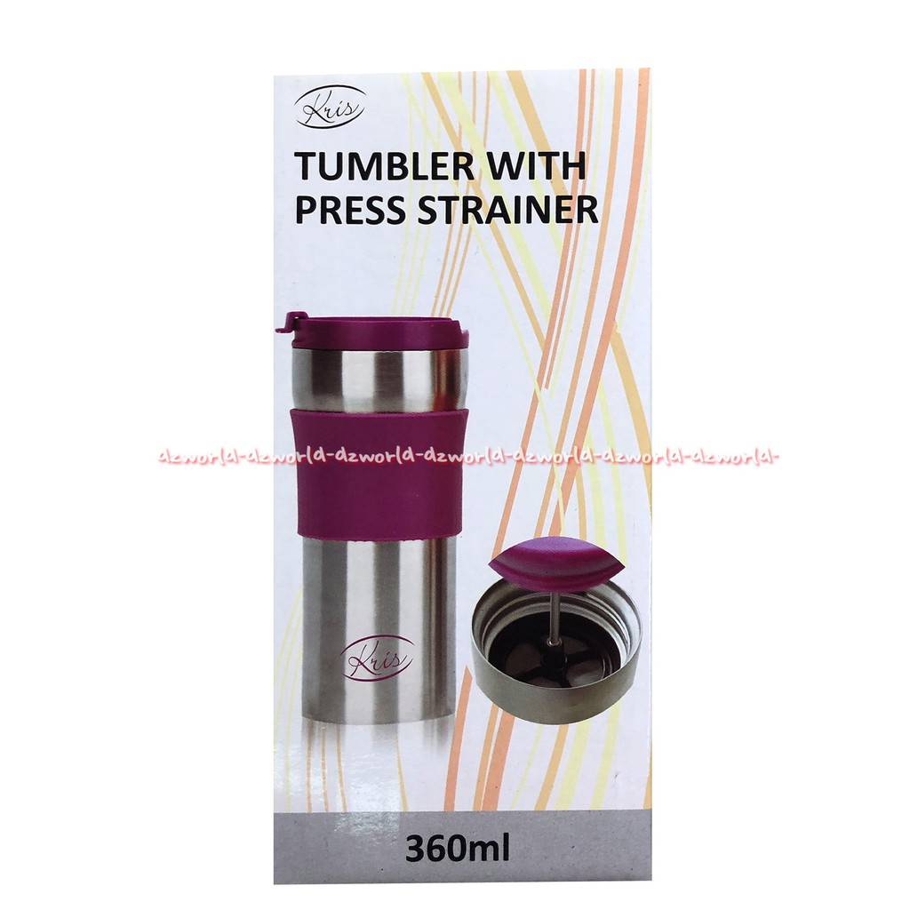 Kris Tumbler Dengan Saringan Teh Stainless Steal 360mL