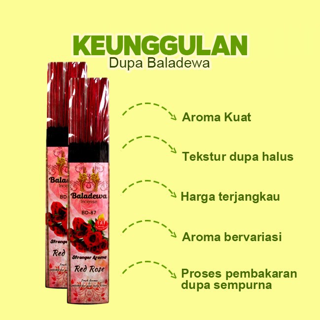 Dupa/ Hio Wangi Harum Baladewa 39 cm 100 gram Rose hitam