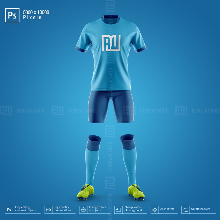 MOCKUP FULLKIT JERSEY BOLA - RESOLUSI 5000x10000 Pixels (FRONT)