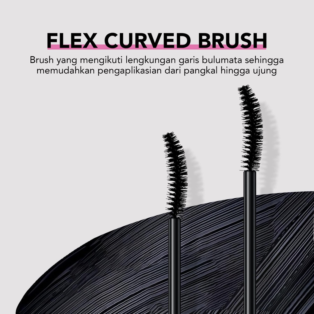 YOU  Lashboom Ultra Volume Mascara [Maskara  Waterproof | Tahan Hingga 24 Jam |Volum eyelash]-kosmetik