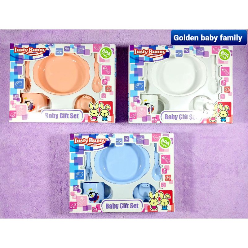 LUSTY BUNNY FEEDING SET ISI 5 LB1406 / PERALATAN MAKAN BAYI