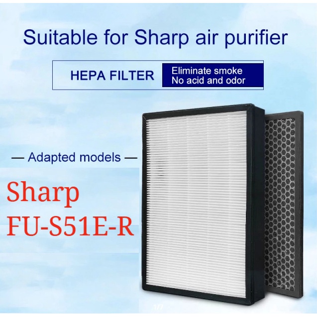 Sharp Replacement HEPA Filter Air Purifier FU-S51E-R Filter