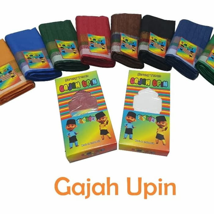 sarung anak gajah upin junior umur 3 - 12 tahun