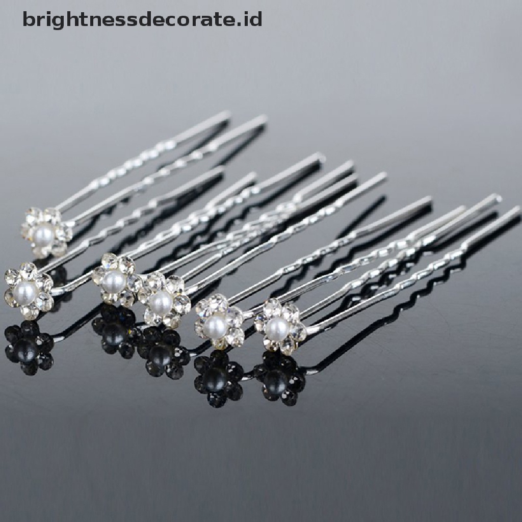 [birth] 40 PCS Wedding Hair Pins Crystal Pearl Flower Bridal Hairpins Hair Accessories [ID]