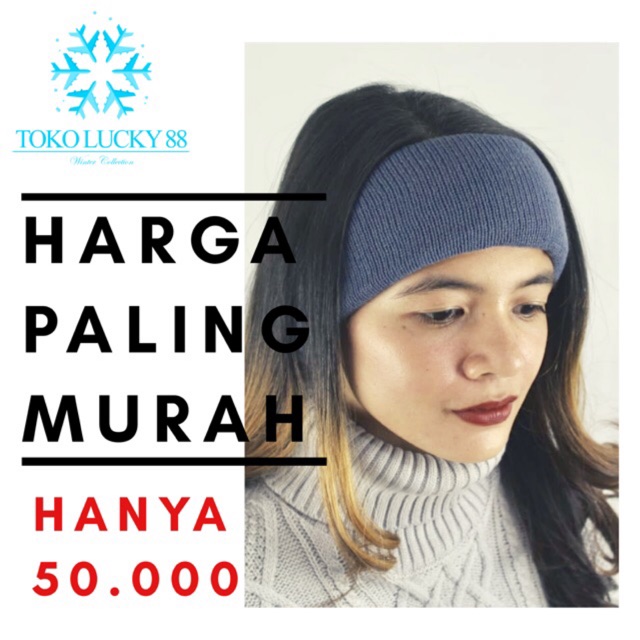 Bandana Rajut Wool Headband Winter
