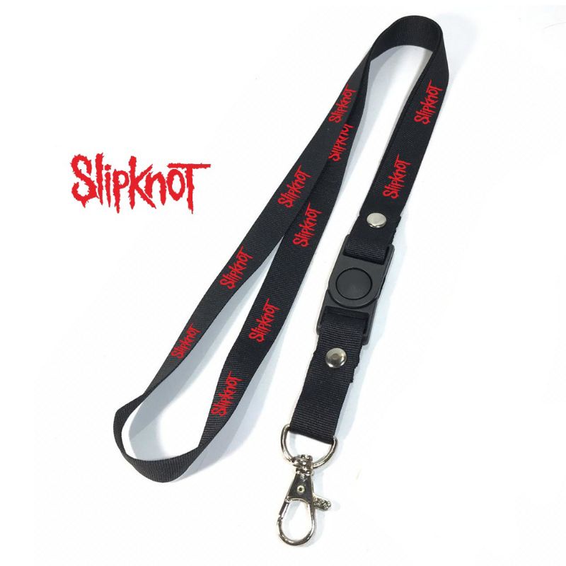 

Gantungan kunci SLIPKNOT band METAL musik rock tali lanyard band gantungan leher id card name tag