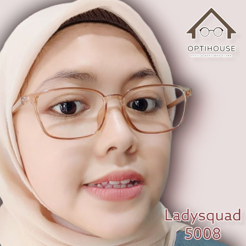 Frame Kacamata elastis lentur bentuk kotak 5008 Ladysquad