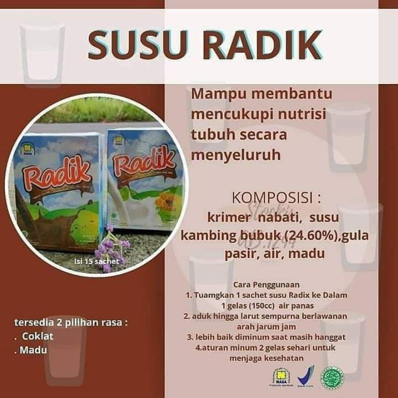 

SUSU RADIK NASA_SUSU KAMBING ETAWA _RASA COKLAT & MADU_ORIGINAL NASA