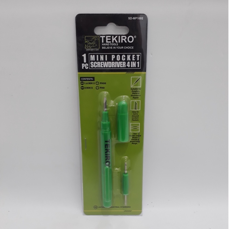 OBENG TYPE PEN 4 IN 1 TEKIRO / MINI POCKET SCREWDRIVER TIPE 4IN1 PCS KECIL SERBAGUNA