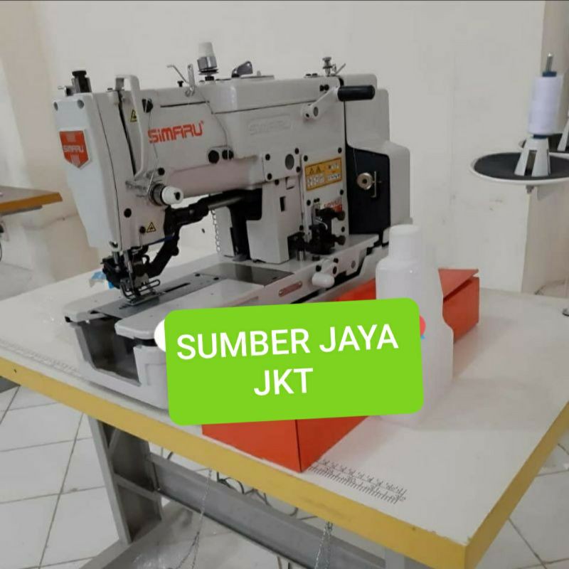 mesin lubang  kancing simaru sm 781 fullset new/baru kaki ;meja import