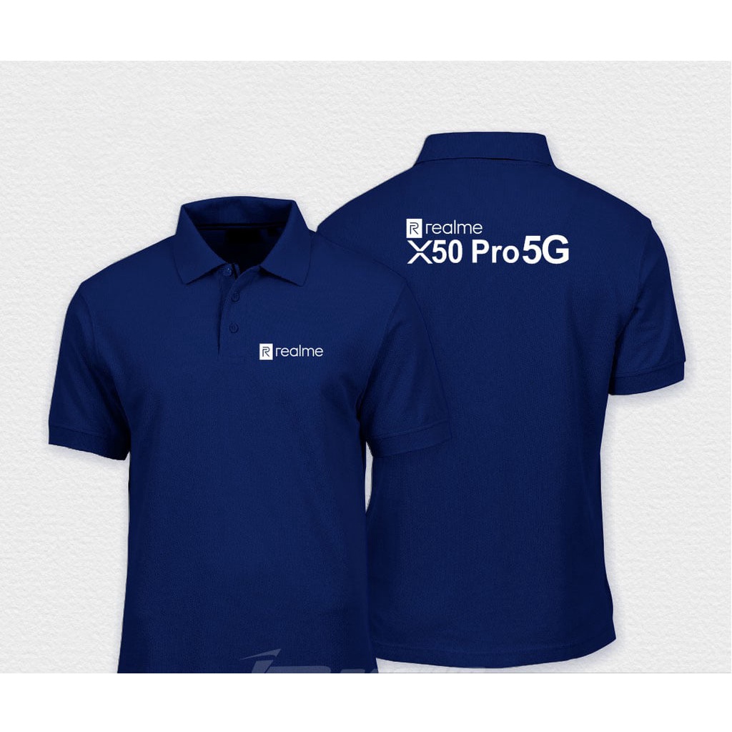 polo shirt realme x50 pro 5g / baju kerah realme 5g