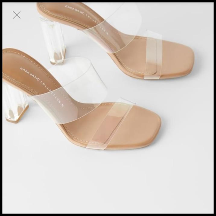 Zara Vinyl Clear Transparent Heels