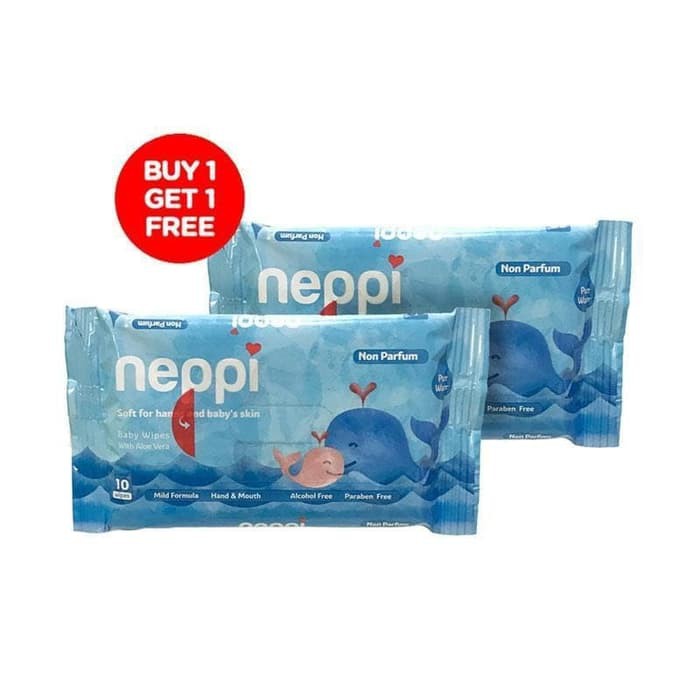 NEPPI - Baby Wipes Non Parfum 10s (Buy 1 Get 1)