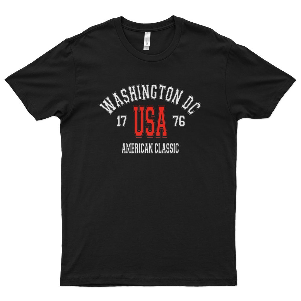Kaos Distro Premium Lengan Pendek USA Washington DC T-Shirt