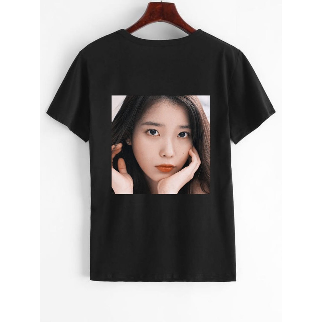 KAOS PREMIUM KPOP IU (BISA CUSTOM GAMBAR/DESIGN)