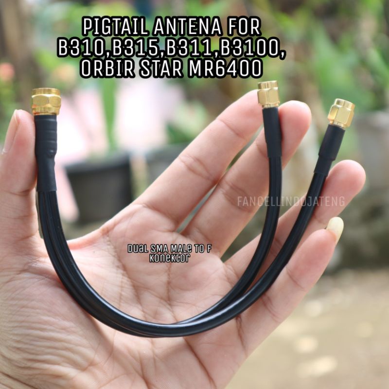 Dual pigtail Antena b310,b315,b311,b3100, sma male to f konektor