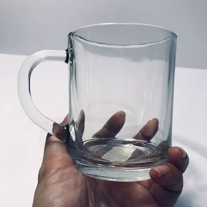 GELAS KOPI, GAGANG, GELAS KACA,GELAS GAGANG,SOUEVIR,MURAH,SABLON